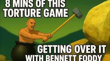 8 Minutes of this torture game | Getting Over it With Bennett Foddy | JustAGGI