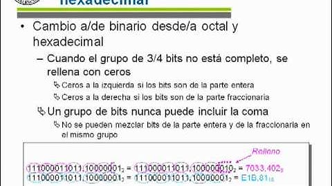 Sistemas Octal y Hexadecimal |  | UPV