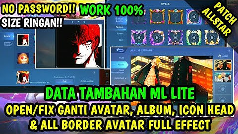 Data Fix Ganti Avatar, Ganti Album, Ganti Border & Open All Border Avatar Full Effect Patch AllStar