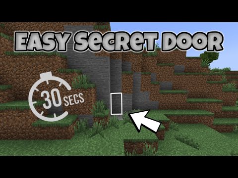 How To Make A SUPER Easy HIDDEN Secret Door In Minecraft Tutorial - ALL ...