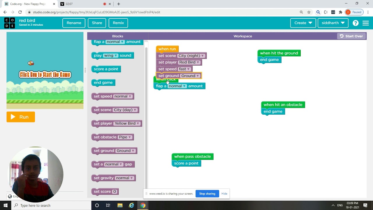 Code.org Animation Bird how to make red bird game in code.org - YouTube