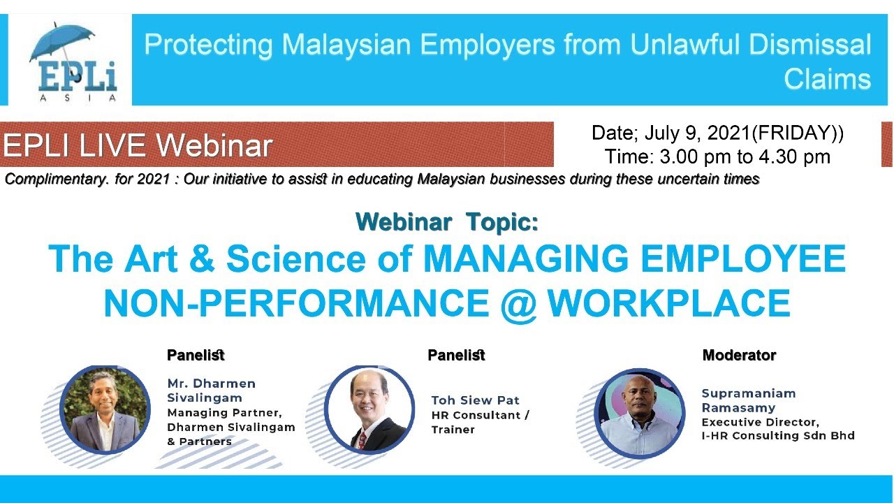 The Art & Science of MANAGING EMPLOYEE NON-PERFORMANCE @ WORKPLACE