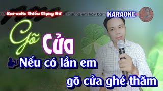 Karaoke bolero song ca thiếu giọng nữ || Gõ Cửa || Song Ca Cùng Nguyễn Quảng