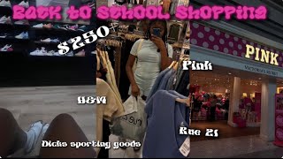 BACK TO SCHOOL CLOTHING SHOPPING | Dicks, Rue 21, H&M, Pink!
