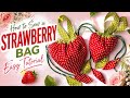 How to Sew a Strawberry Bag | Easy Tutorial 🍓