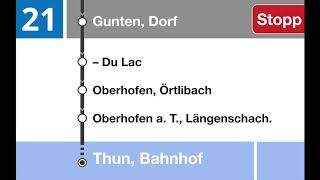 STI Ansagen - 21 - Interlaken Ost, Bahnhof–Thun, Bahnhof