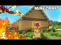 Nouvelle aventure dragons  vikings sur minecraft  minecraft dragons 1