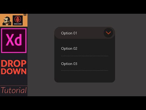 How to Create a Drop down Menu Component in Adobe XD | Tutorial