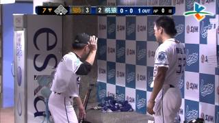 20130528 CPBL 獅vs猿-花絮-陳金鋒和洪總全壘打後討論揮棒