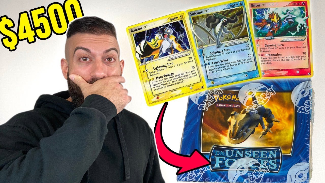 LEGENDARY BEASTS POKEMON CARDS OPENING!* Entire Vintage EX Unseen Forces  Booster Box! ($4,500) - YouTube