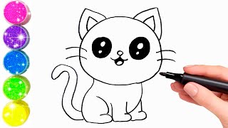 How to draw a cat easy