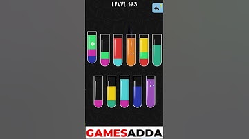 Water Color Sort Level 143 Walkthrough Solution