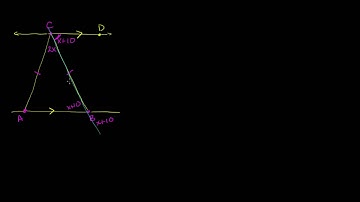 Example involving an isosceles triangle and parallel liness