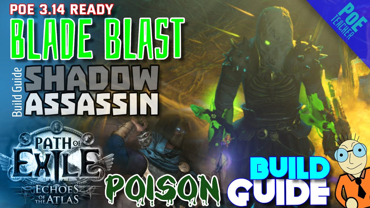 Poison poe. POE Blade Blast. Ассасин пое. Shadow Assassin Path of building.