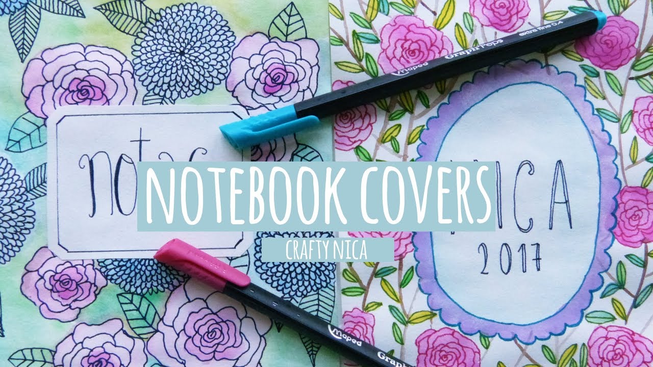 DIY NOTEBOOK COVER IDEAS WATERCOLOR FLOWERS (painting roses and ...