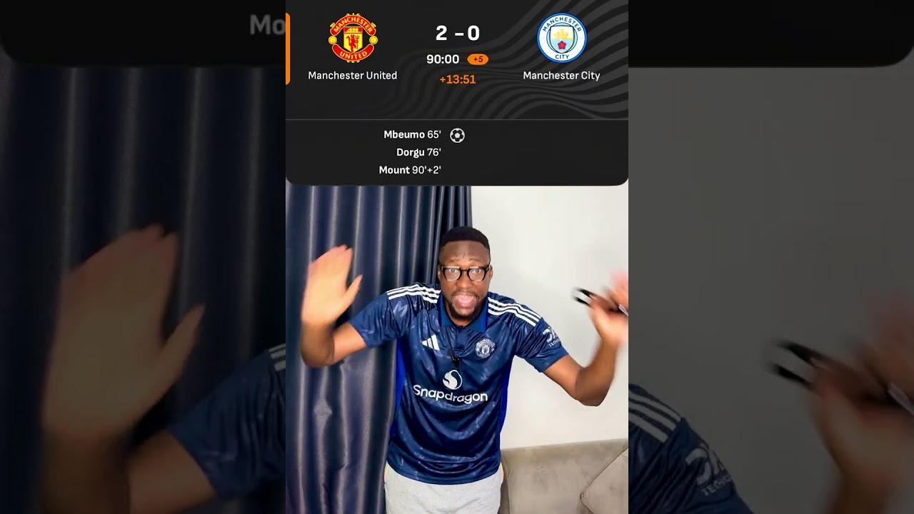 INCREDIBLE MANCHESTER UNITED HUMBLES MANCHESTER CITY IN THE DERBY. 2-0