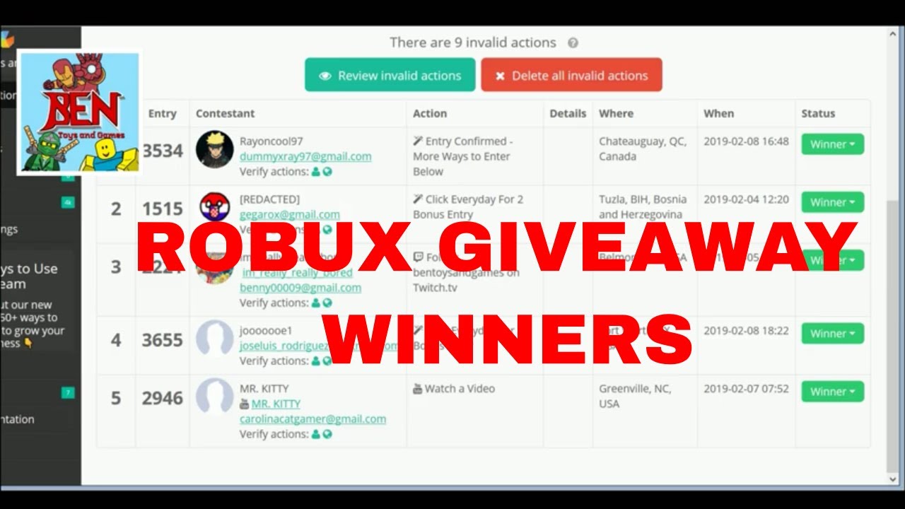 Free Robux Giveaway Winner Announcement 02 09 2019 - robux giveaway website
