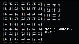 Maze runner || Maze Generator made in C using Depth First Algorithm