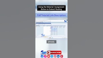 Using the Material Assignment Button to Extend Routing | SAP PP Master Data | SAP Courses | SAP ERP