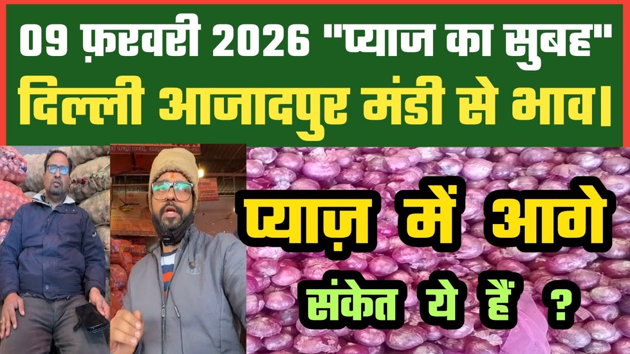 प्याज में ग्राहकी आज अच्छी ? Azadpur Delhi Mandi Today में 09-02-2026 के Onion Price DMT TV