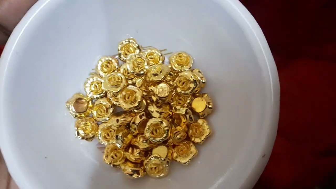 rose flower 🌸bead saree kuchu//latest saree kuchu//simple saree tassels