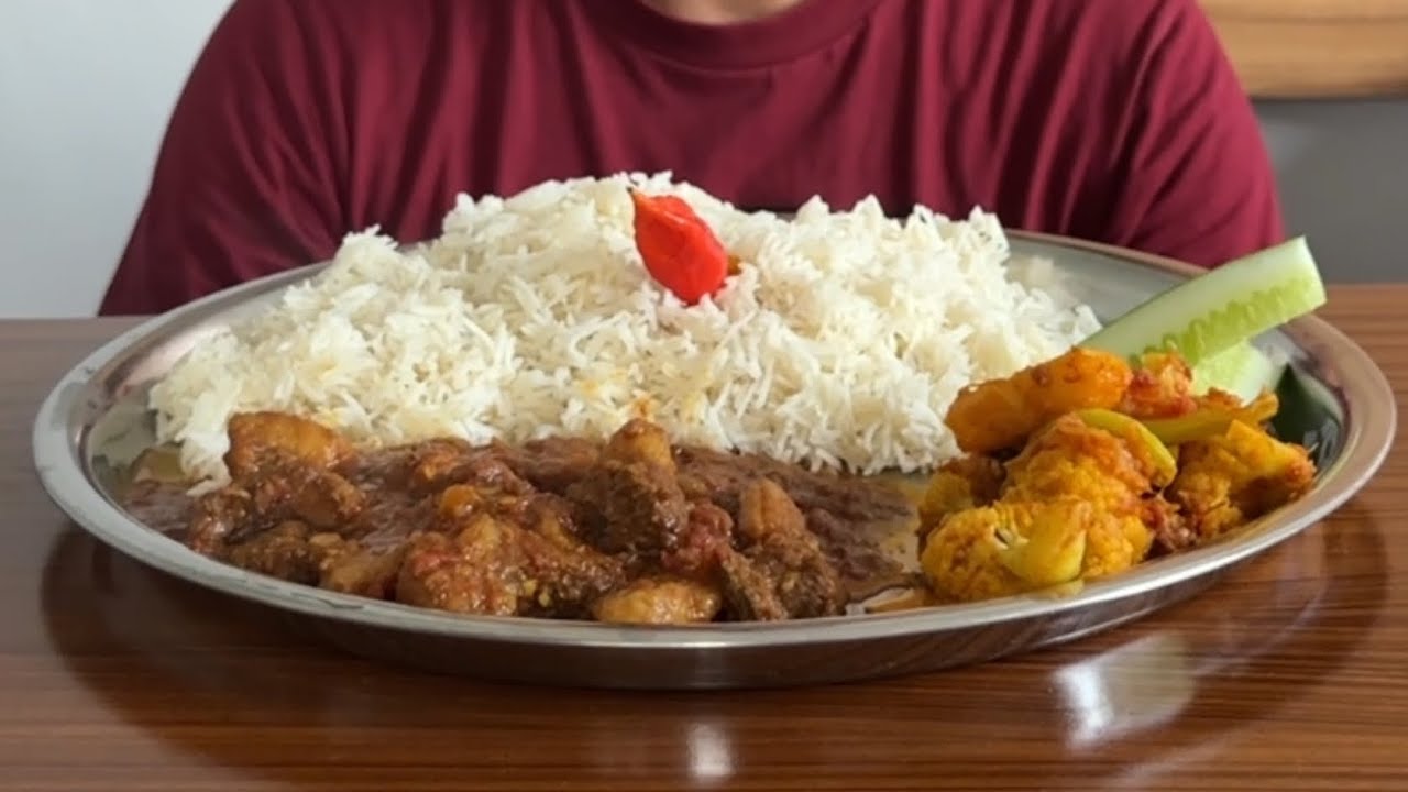 masu bhat mukbang | buff curry nepali style | simple mukbang 