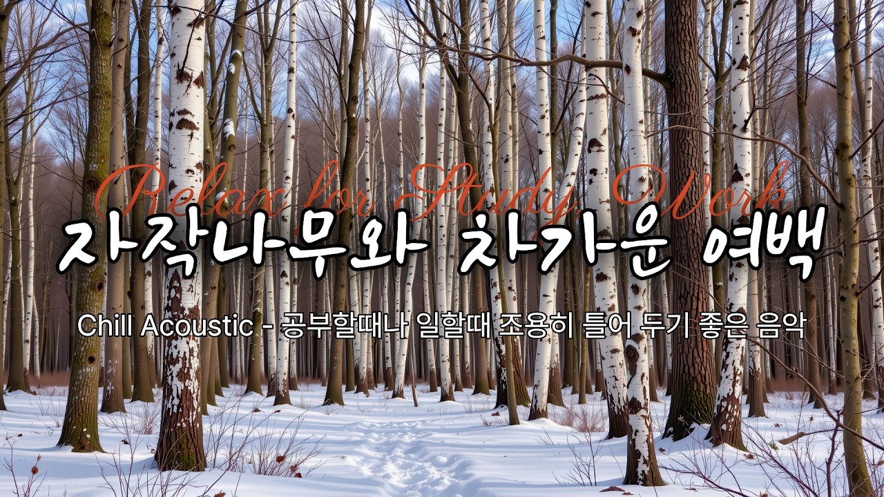 Chill Acoustic guitar - 조용히 혼자 있고 싶을 때 듣는 감성음악, 공부할 때나 일하면서 듣기 좋은 카페 음악