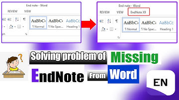 How To Solve Problem Of Missing Endnote From Word Toolbar