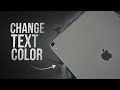 How To Change Text Color On IPad Tutorial