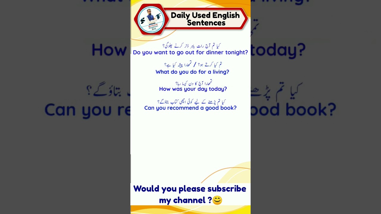 Daily use English sentences | English speaking practice #50 