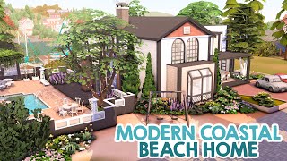 Modern Beach Coastal Home | NO CC | The Sims 4 Speed Build