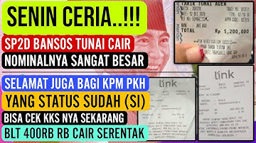 SENIN CERIA ☑ SP2D BANSOS TUNAI NOMINAL SANGAT BESAR TURUN • BAGI KPM YANG SIDAH (SI) CEK KKS NYA 🔻