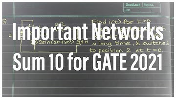 Important Networks Question 10 | GATE 2021 | Electrical | Electronics | Instrumentation