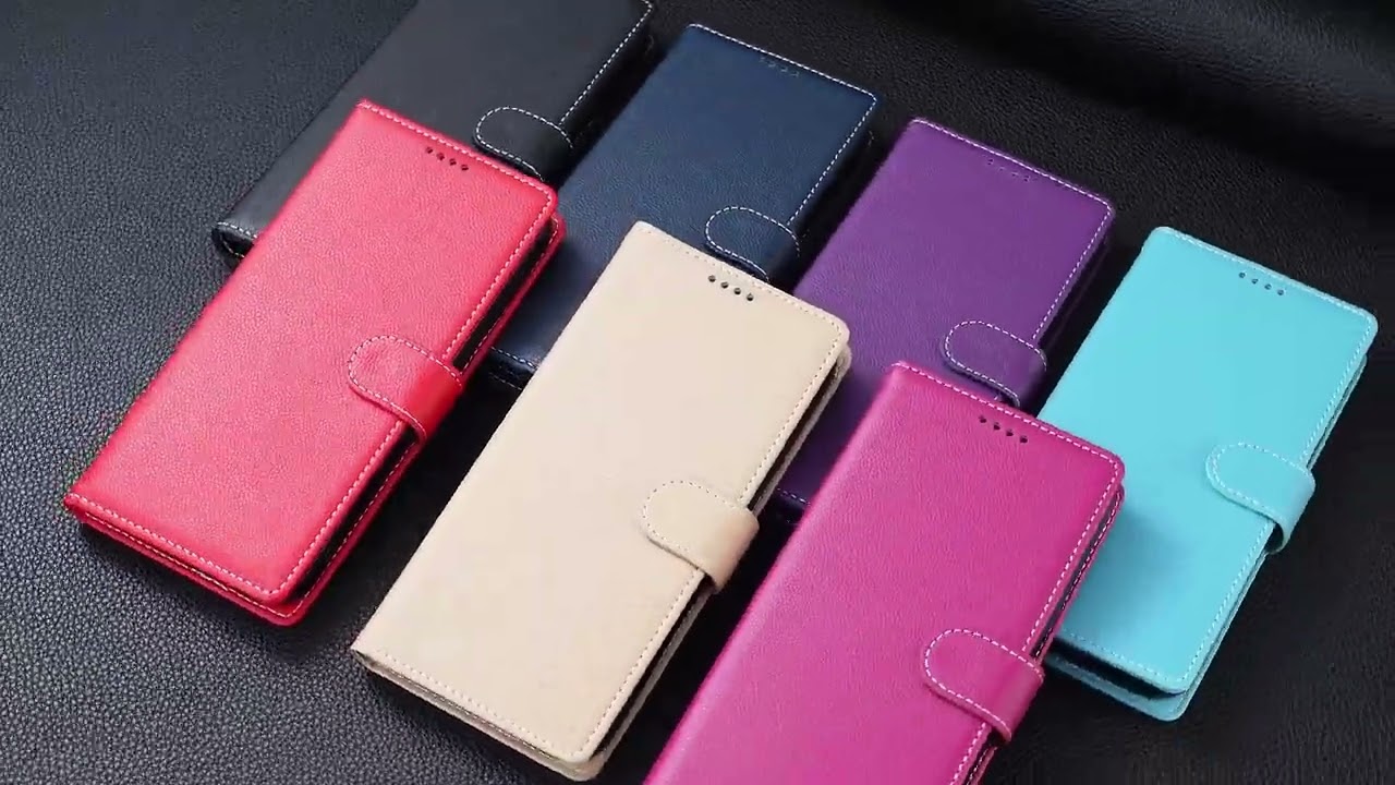 Litchi Texture Leather Phone Cover Wholesale for iPhone 17-15 Series, Samsung Xiaomi and More