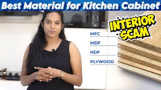 MDF vs HDHMR vs Plywood | Best Material for Kitchen Cabinet | Tamil | Interior scam