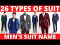 DIFFERENT TYPES OF SUITS FOR MEN IN 2021 | MEN'S SUIT NAME | MEN'S SUIT VOCABULARY | SUITS FOR MEN |