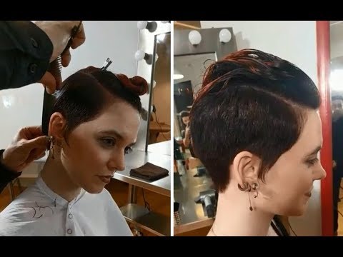 Short Pixie Haircut For Women Short Haircut With Disconnection Shape