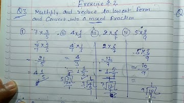Class 7 - Exercise 2.2 - Q 3 | Multiply and reduce to lowerst form and convert into a mixed fraction