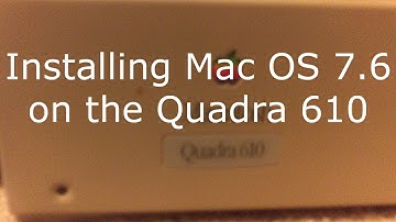 Installing Mac OS 7.6 on the Quadra 610