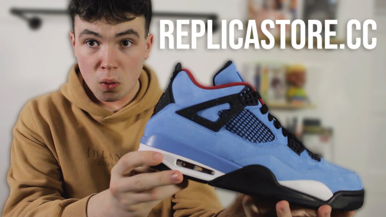 TRAVIS SCOTT HOUSTON OILERS JORDAN 4 REVIEW FROM REPLICASTORE.CC