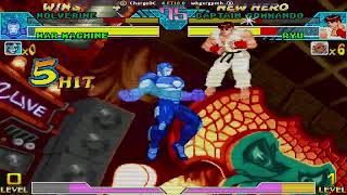 Marvel vs. Capcom: Clash of Super Heroes - Wolverine, War Machine vs. Captain Commando, Ryu 3