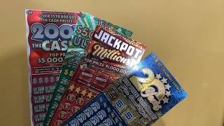 2X multiplier in this NC lottery scratch session
