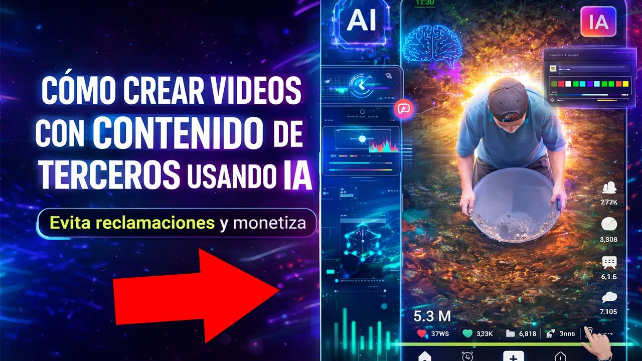 COMO evitar COPYRIGHT con IA USANDO videos DE terceros (GUIA 2026)