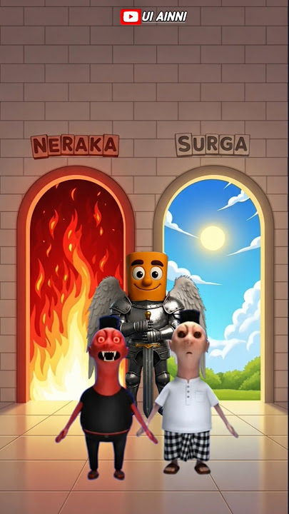 Benar gak! anak baik masuk neraka⁉️anak jahat masuk surga🤔 #kartun #fypkartun #lucu #animation