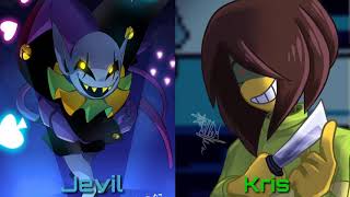 (Deltarune) Jevil Vs Kris Stronger Than You Duet