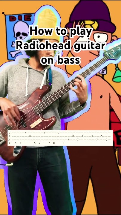 How To Play Paranoid Android On Guitar How to play guitar to paranoid android but on bass - Radiohead - YouTube