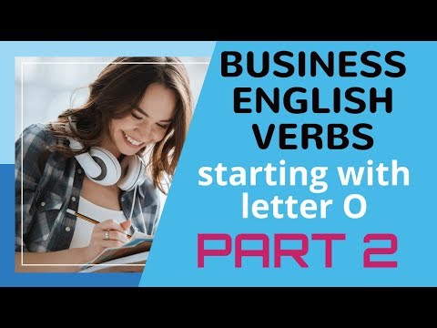 Business English verbs starting with letter O. Part 2.