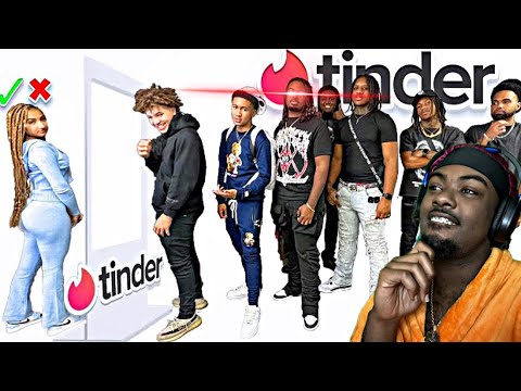 I WAS IN A TINDER IN REAL LIFE VIDEO!! (1 GIRL SWIPES 10 guys | TINDER