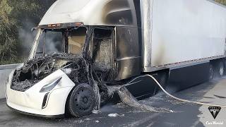 Elon Musk Shocked About The Reason Tesla Semi Fire! Shuts Down Highway 16 Hours! What's Happened?