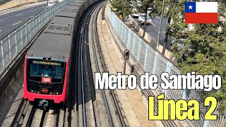 SANTIAGO EN METRO 🔴 - Recorrido Línea 2 desde Vespucio Norte a Hospital El Pino 🚇🚈🇨🇱